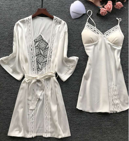 Women's Elegant Two-piece Pajamas Set - ChoreGirl