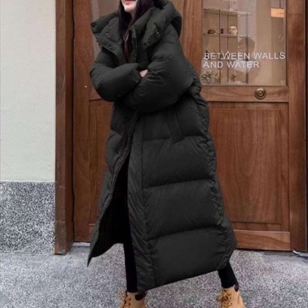 Women's Long Loose Over-knee Cotton-padded Coat - ChoreGirl