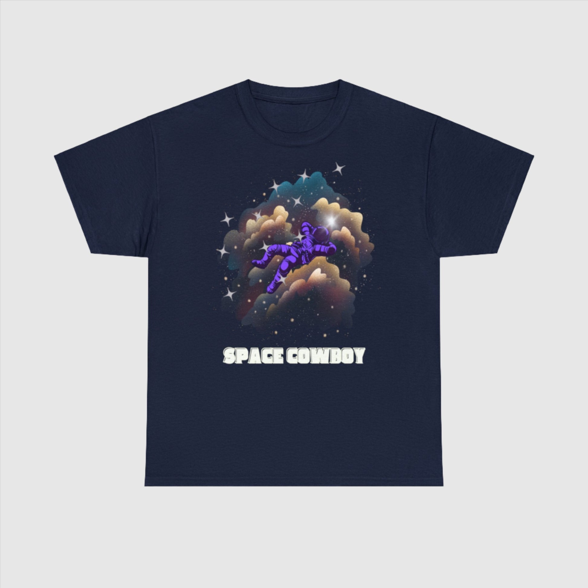 Custom Unisex Space Cowboy Heavy Cotton Tee T-Shirt | PERSONALIZED - ChoreGirl