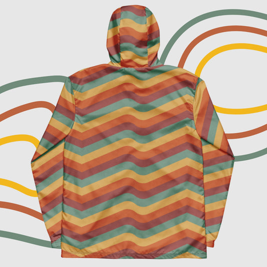 Custom Men’s Retro Vibe Windbreaker Jacket | PERSONALIZED - ChoreGirl