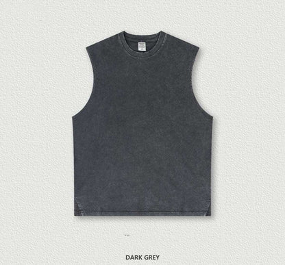 Men's Retro Washed Out Sleeveless Cotton Top - ChoreGirl