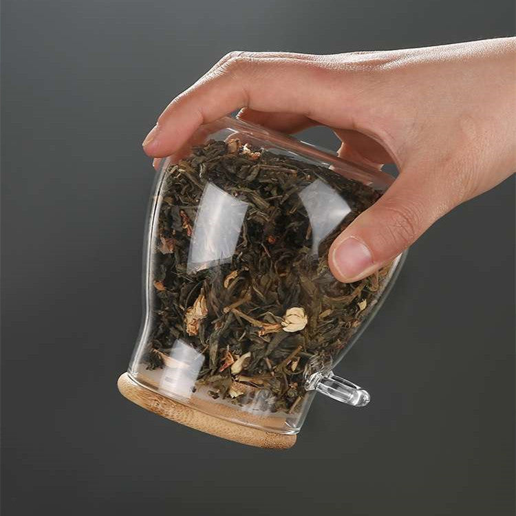 Large Capacity Transparent Glass Sealed Storage Jar with Spoon - ChoreGirl