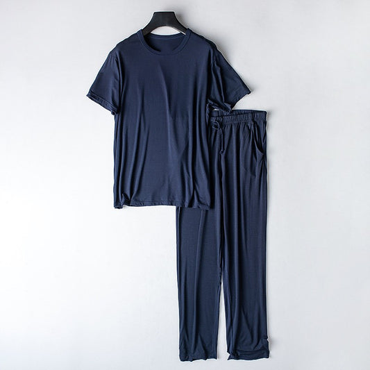 Men's Thin and Loose Short-sleeved T-shirt and Trousers Loungewear Set - ChoreGirl