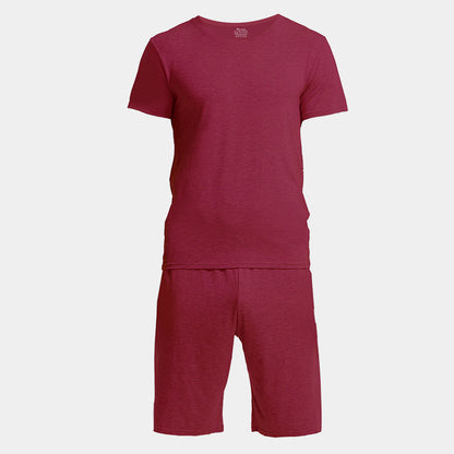 Men's Casual Round Neck Short Sleeve T-Shirt and Shorts Outfit Set - ChoreGirl
