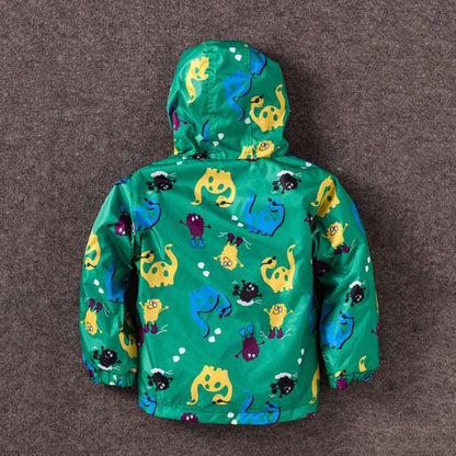 Baby Boy's Cute Dinosaur Windproof And Rainproof Hooded Jacket or Pants (NOT A SET) - ChoreGirl