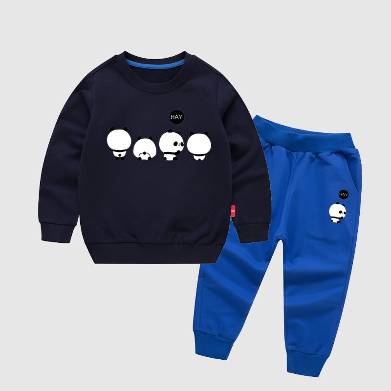 Kids Custom Design Long-sleeved Sweatshirt and Sweatpants Two piece Outfit Set | PERSONALIZED - ChoreGirl