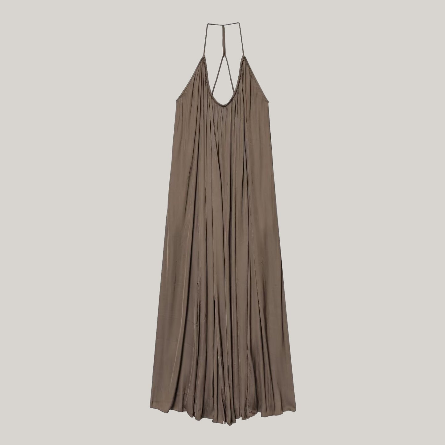 Women's Elegant Silk Satin Loose Sling Dress - ChoreGirl