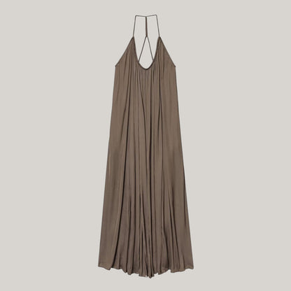 Women's Elegant Silk Satin Loose Sling Dress - ChoreGirl