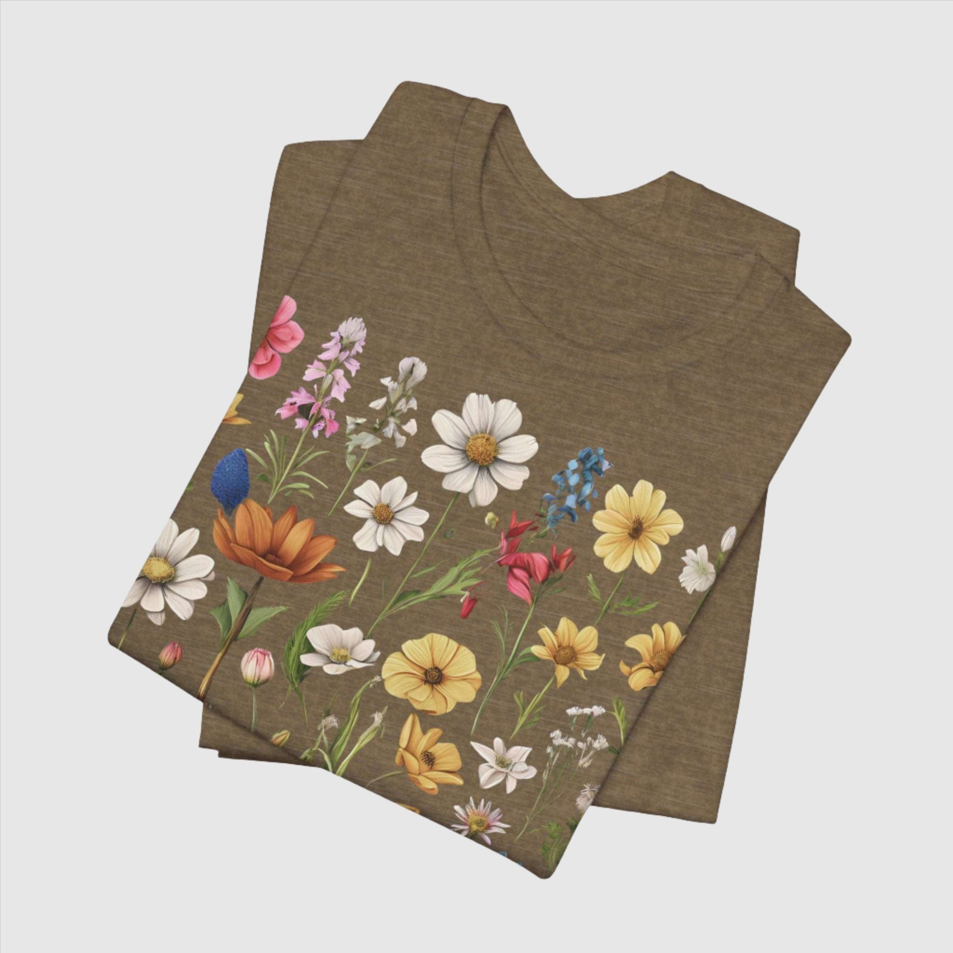 Custom Unisex Vintage Gardening Style Flower Jersey Short Sleeve Tee | PERSONALIZED - ChoreGirl