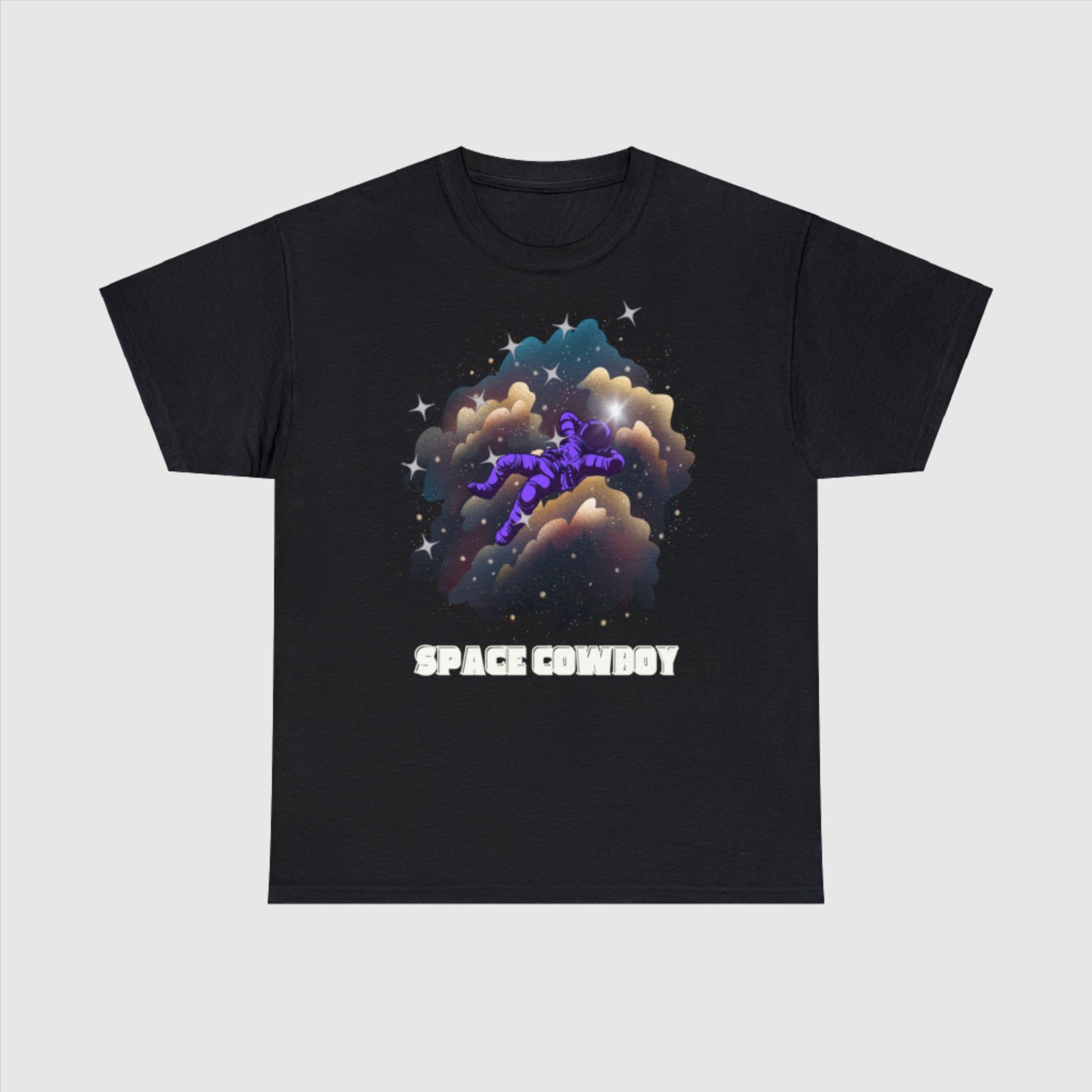 Custom Unisex Space Cowboy Heavy Cotton Tee T-Shirt | PERSONALIZED - ChoreGirl
