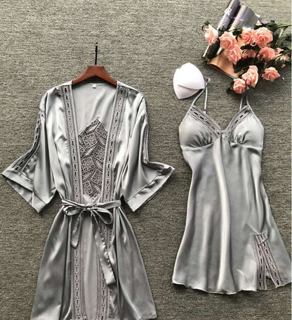 Women's Elegant Two-piece Pajamas Set - ChoreGirl