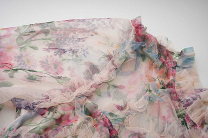 Women's Elegant Organza Pleated Dress - ChoreGirl