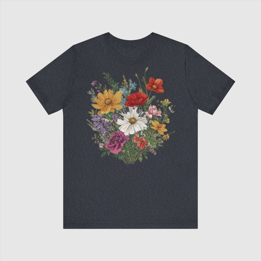 Custom Unisex Botanical Vintage Cottagecore Style Jersey Short Sleeve Tee | PERSONALIZED - ChoreGirl