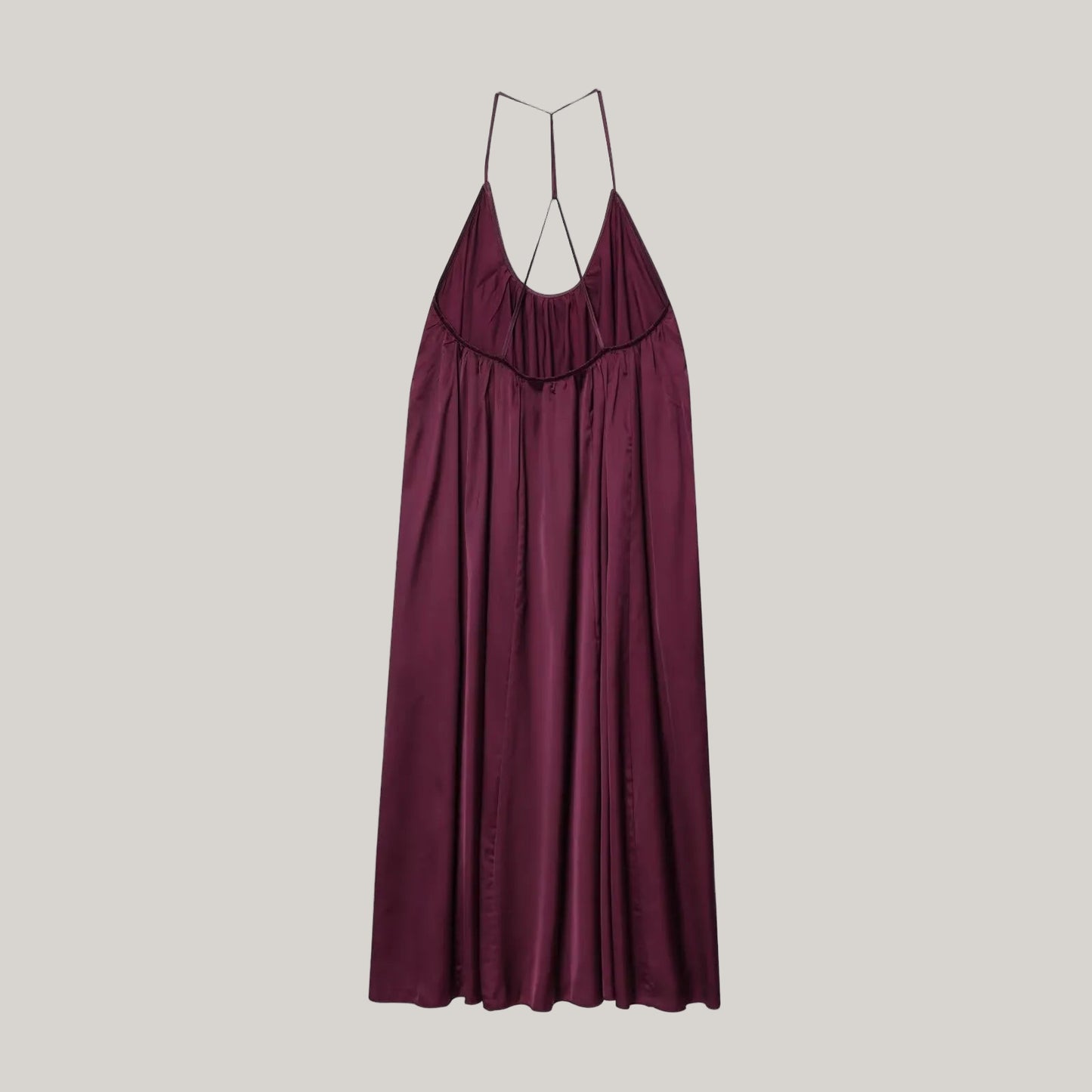 Women's Elegant Silk Satin Loose Sling Dress - ChoreGirl