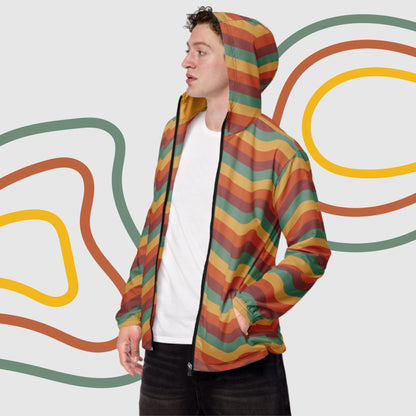 Custom Men’s Retro Vibe Windbreaker Jacket | PERSONALIZED - ChoreGirl