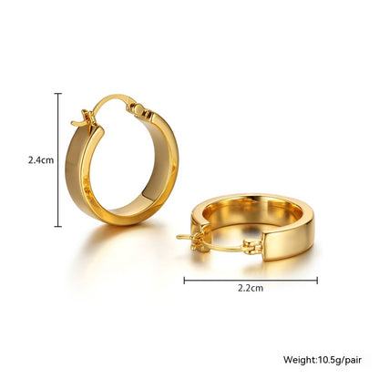 Women's Metal Geometric Circular Earrings - ChoreGirl
