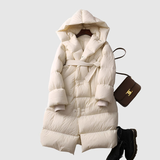 Women's Elegant Long Down Coat - ChoreGirl
