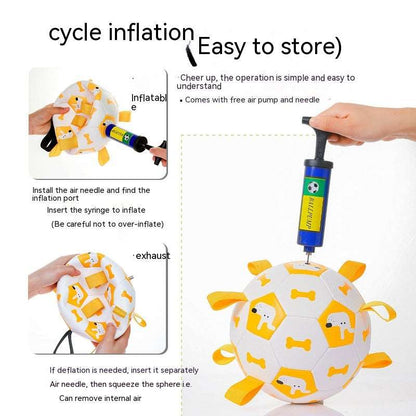 Dog Interactive Soccer Toys Dog for Training, Chewing, Teething - ChoreGirl