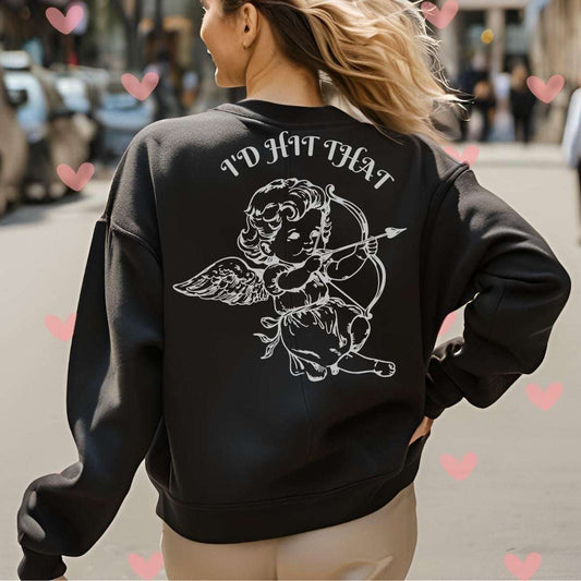 Custom Angel Cupid Crewneck Sweatshirt | Valentine's Day Special | PRE-ORDER | PERSONALIZED - ChoreGirl