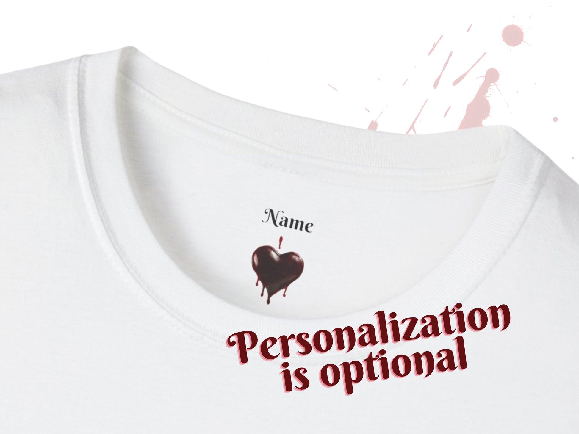 Custom Unisex Bloody Valentine Anti Valentine's Day I'm fine. Softstyle T-Shirt | PERSONALIZED - ChoreGirl