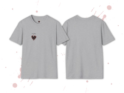 Custom Unisex Bloody Valentine Anti Valentine's Day I'm fine. Softstyle T-Shirt | PERSONALIZED - ChoreGirl