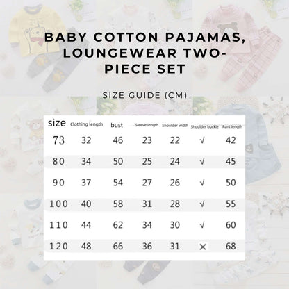 Baby Cotton Pajamas, Loungewear Two-piece Set - ChoreGirl