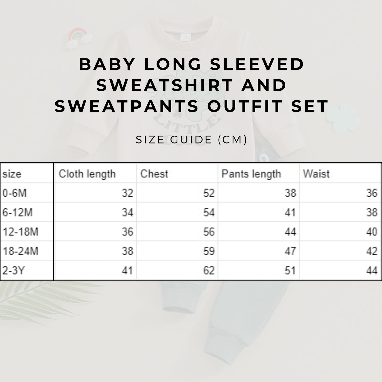 Baby Long Sleeved Sweatshirt and Sweatpants Outfit Set - ChoreGirl