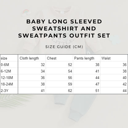 Baby Long Sleeved Sweatshirt and Sweatpants Outfit Set - ChoreGirl