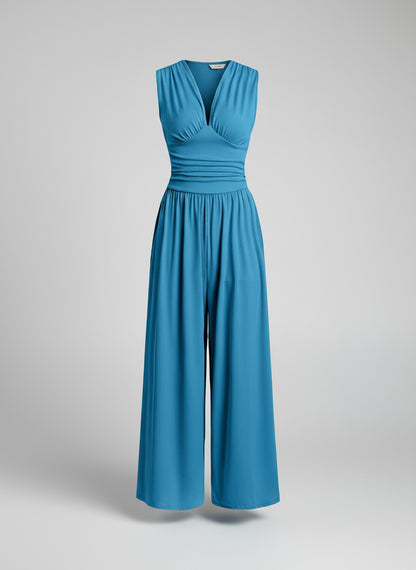 Blue jumpsuit on a white background