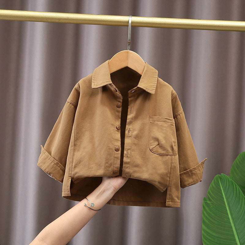 Boy's Long Sleeve Shirt, Top and Pants Three-piece Outfit Set - ChoreGirl