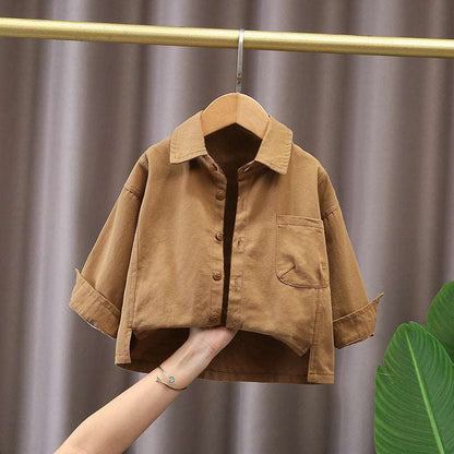 Boy's Long Sleeve Shirt, Top and Pants Three-piece Outfit Set - ChoreGirl