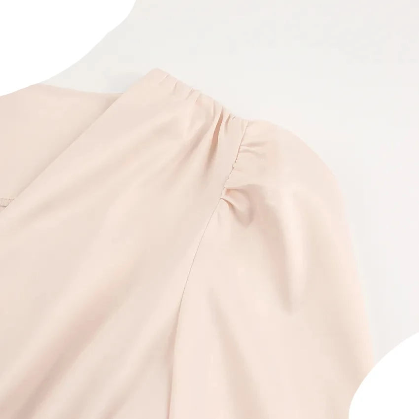 Women's Elegant Single Breasted High Waist Satin Long Dress - ChoreGirl
