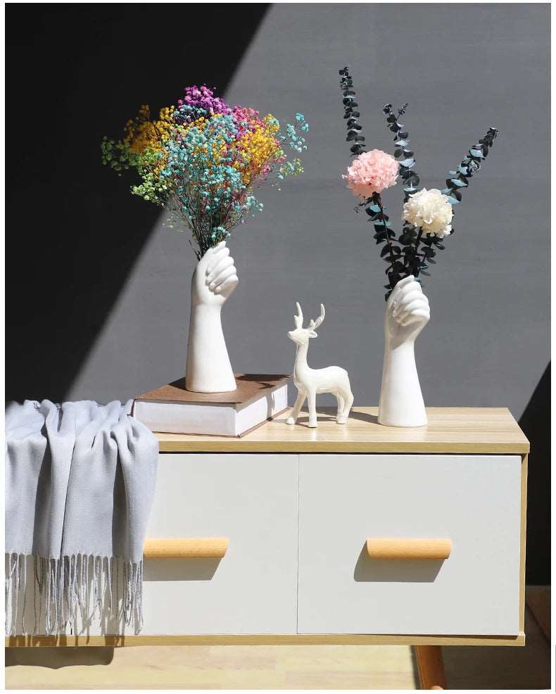 Hand Shaped Ceramic Vase - ChoreGirl