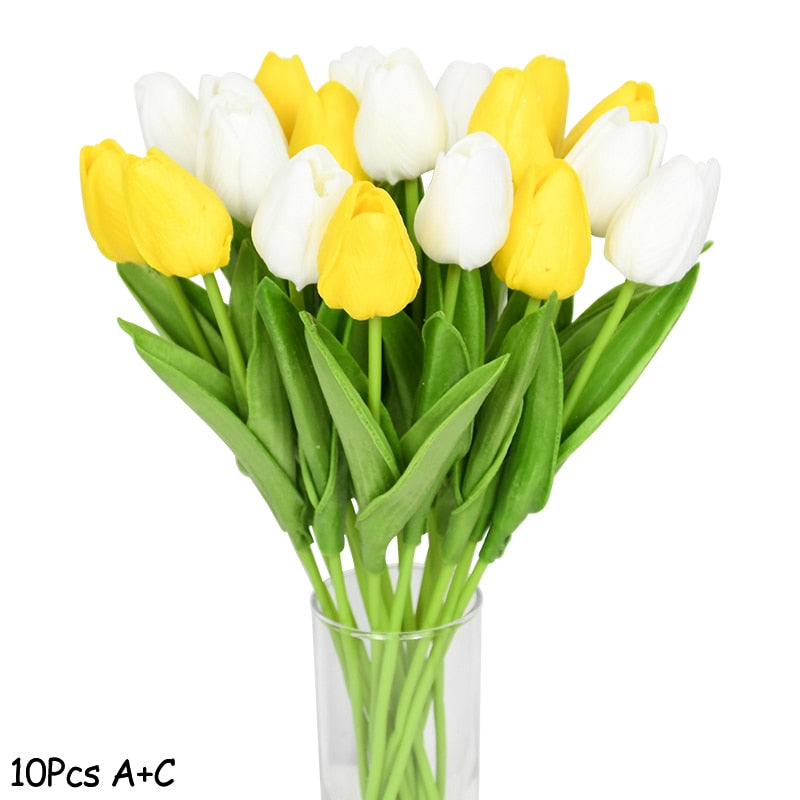 Artificial Tulip Flower Bouquet Decor - ChoreGirl