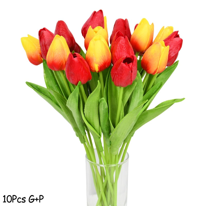 Artificial Tulip Flower Bouquet Decor - ChoreGirl