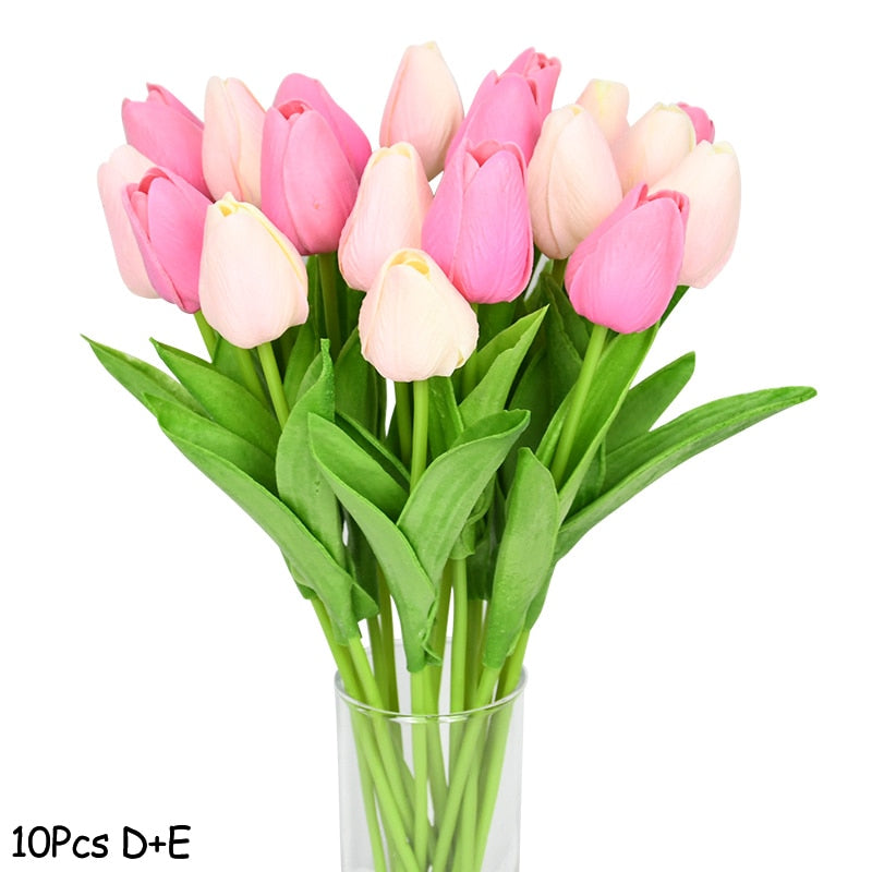 Artificial Tulip Flower Bouquet Decor - ChoreGirl