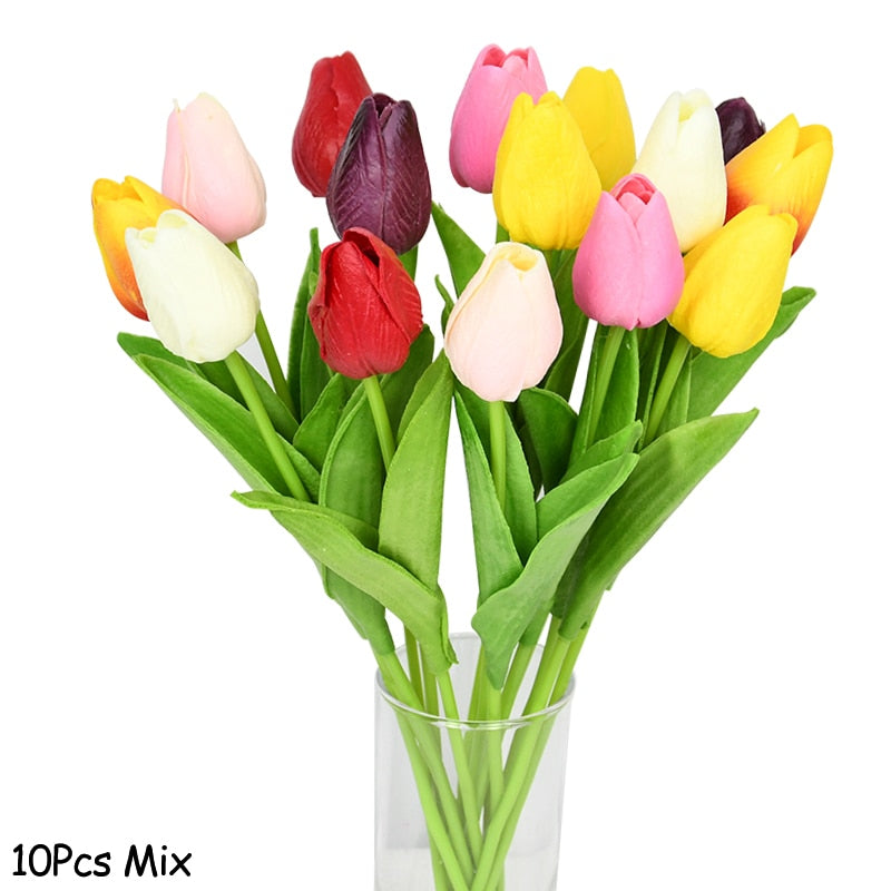 Artificial Tulip Flower Bouquet Decor - ChoreGirl