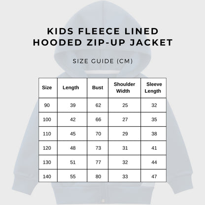 Kids Fleece Lined Hooded Zip-Up Jacket - ChoreGirl