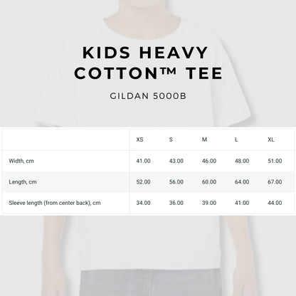 Custom Kids Blooming Cross Heavy Cotton Tee | PERSONALIZED - ChoreGirl