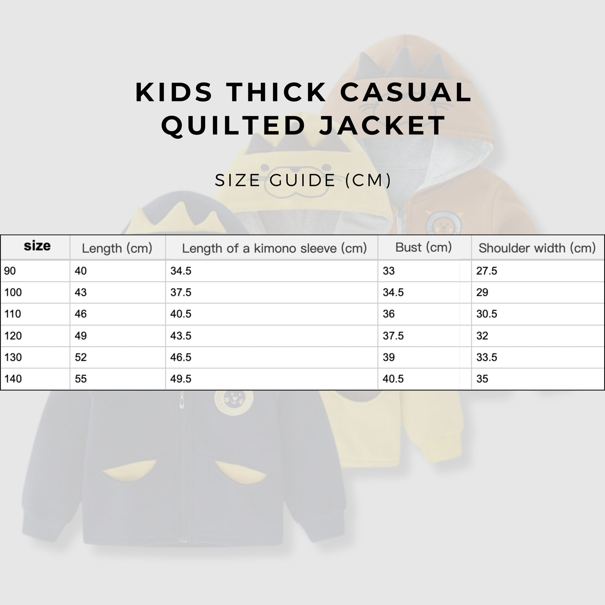 Kids Thick Casual Quilted Jacket - ChoreGirl
