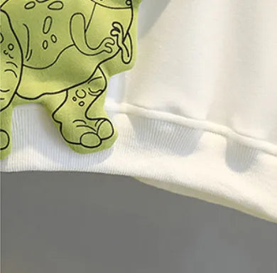 Boy's Casual Dinosaur Sweatshirt and Sweatpants Two Piece Outfit Set - ChoreGirl