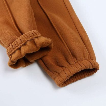 Kids Casual Warm Hoodie and Sweatpants Two Piece Outfit Set - ChoreGirl