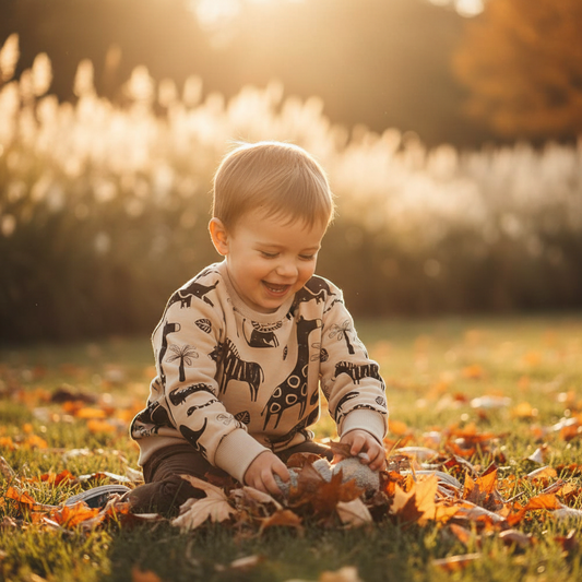 Kids Cotton Long Sleeve Animal Print Sweatshirt