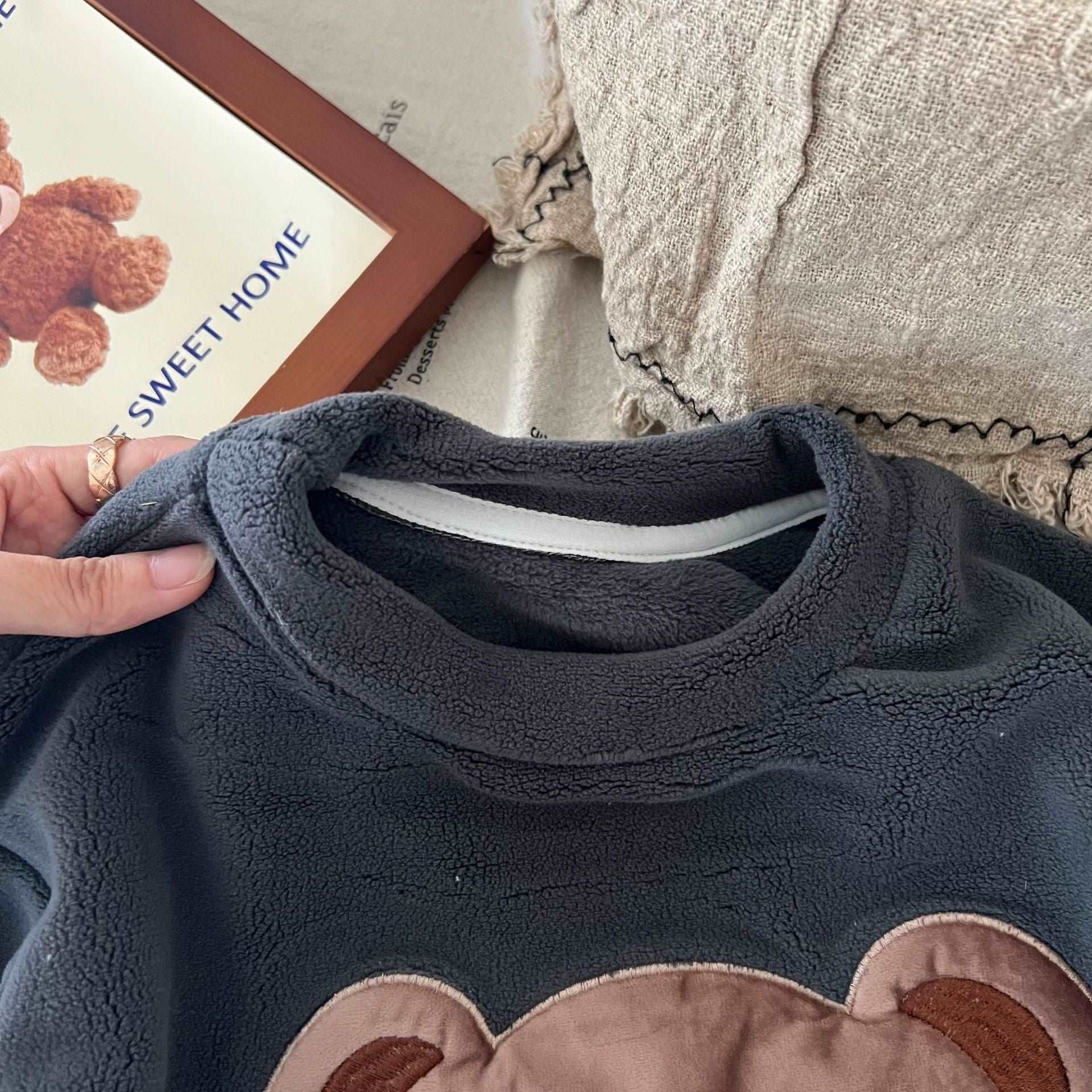 Kids Cute Teddy Warm Loungewear Outfit Set - ChoreGirl