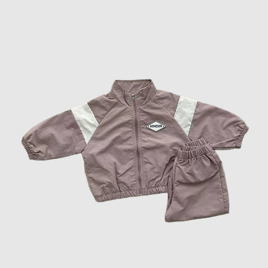 Kids Zipper Jacket and Pants Sports Outfit Set - ChoreGirl