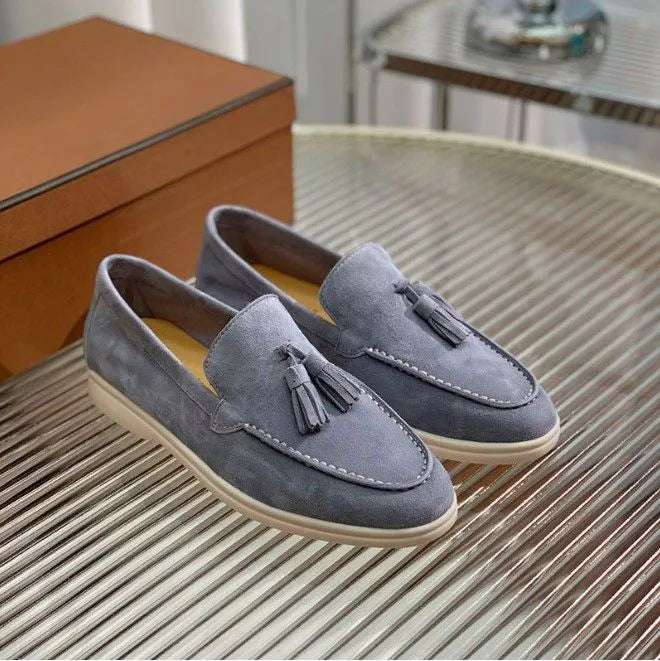Men's Casual And Lightweight Suede Tassel Slip-On Loafers - ChoreGirl