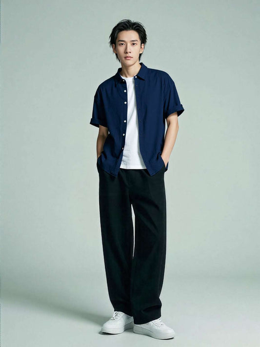 Men's Casual Cotton Short Sleeved Shirt - ChoreGirl