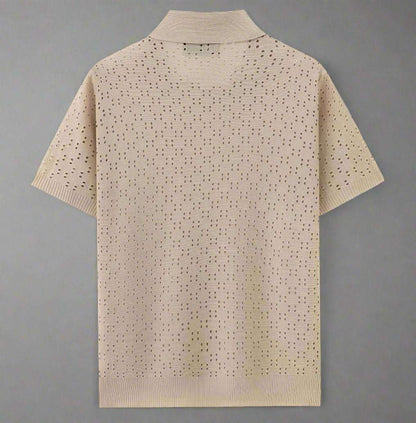Men's Casual Dovetail Collar Tencel Polo Shirt - ChoreGirl