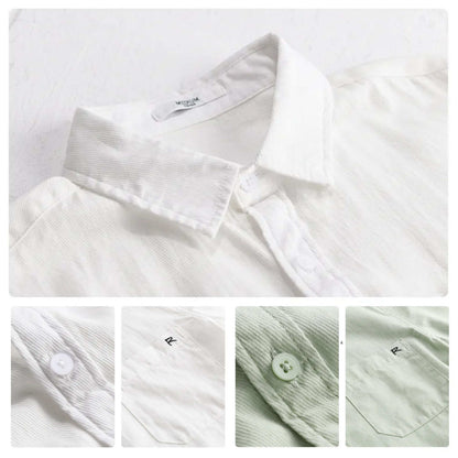 Men's Casual Pure Cotton Short Sleeved Shirt - ChoreGirl
