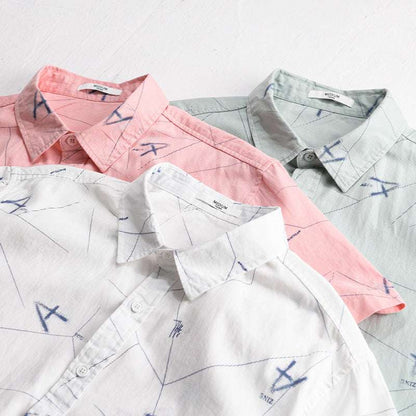 Men's Casual Trendy Print Short Sleeve Shirt - ChoreGirl